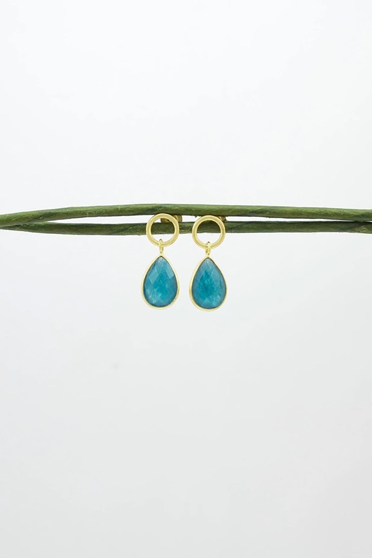 Noyre Berlin Lilly Earring - Neon Blue Jade