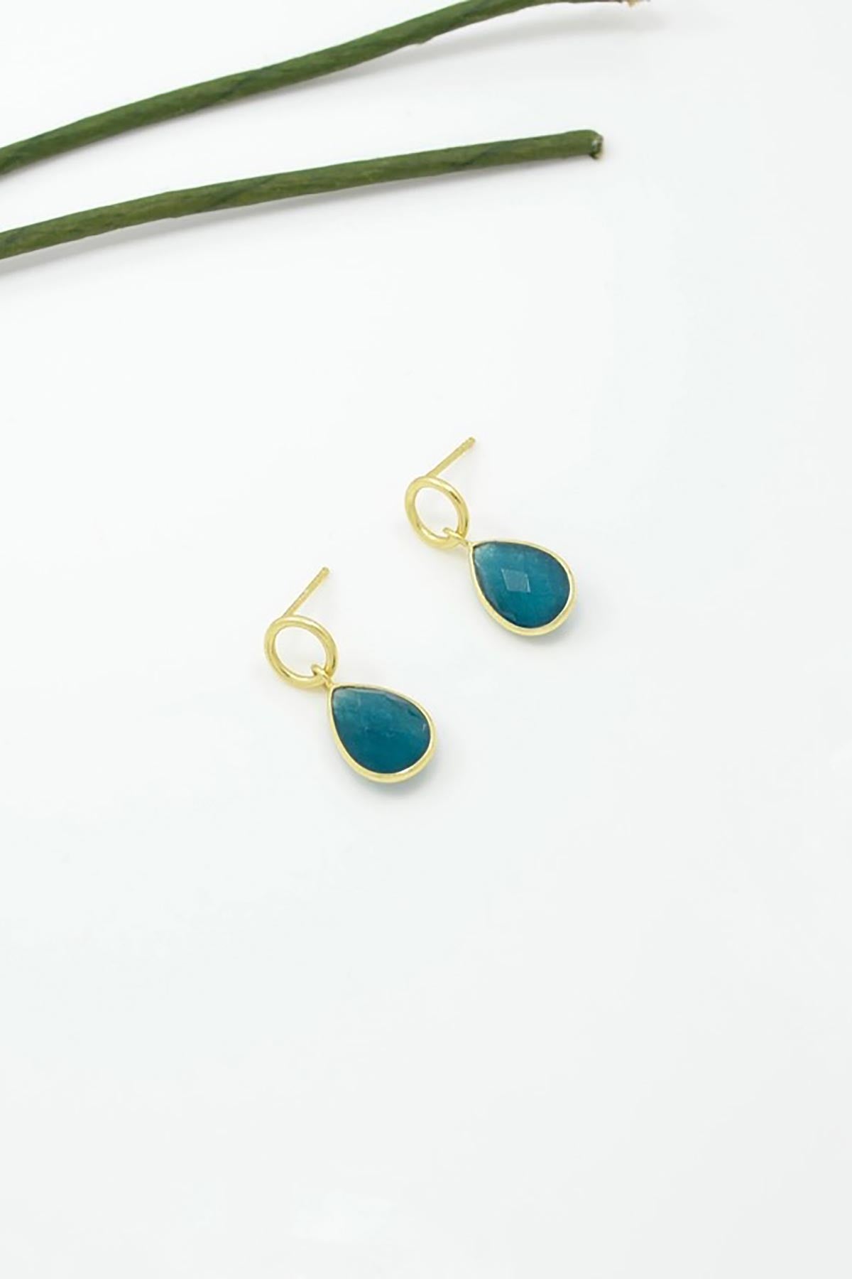 Noyre Berlin Lilly Earring - Neon Blue Jade