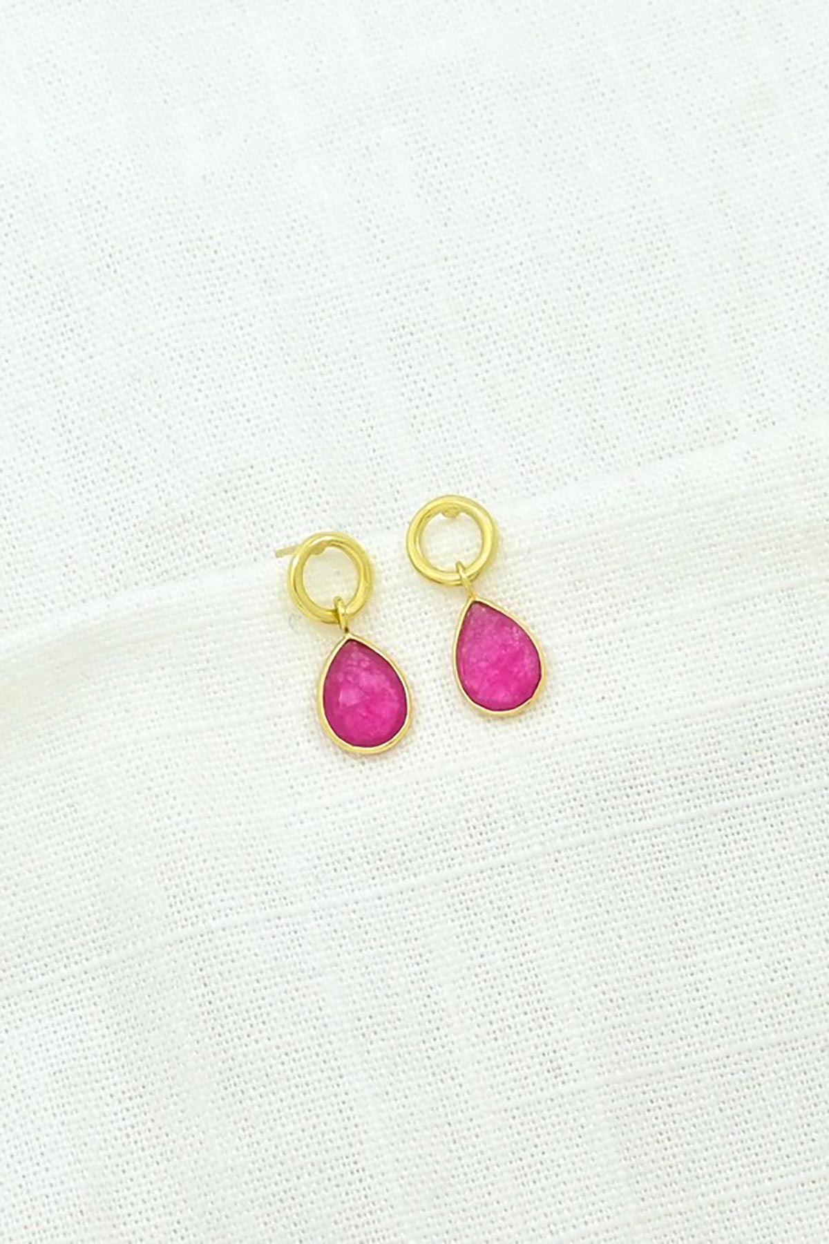 Noyre Berlin Lilly Earring - Pink Jade