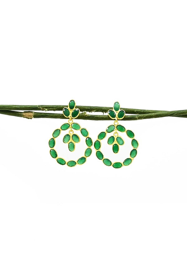 Noyre Berlin Royal Earring - Green Onyx