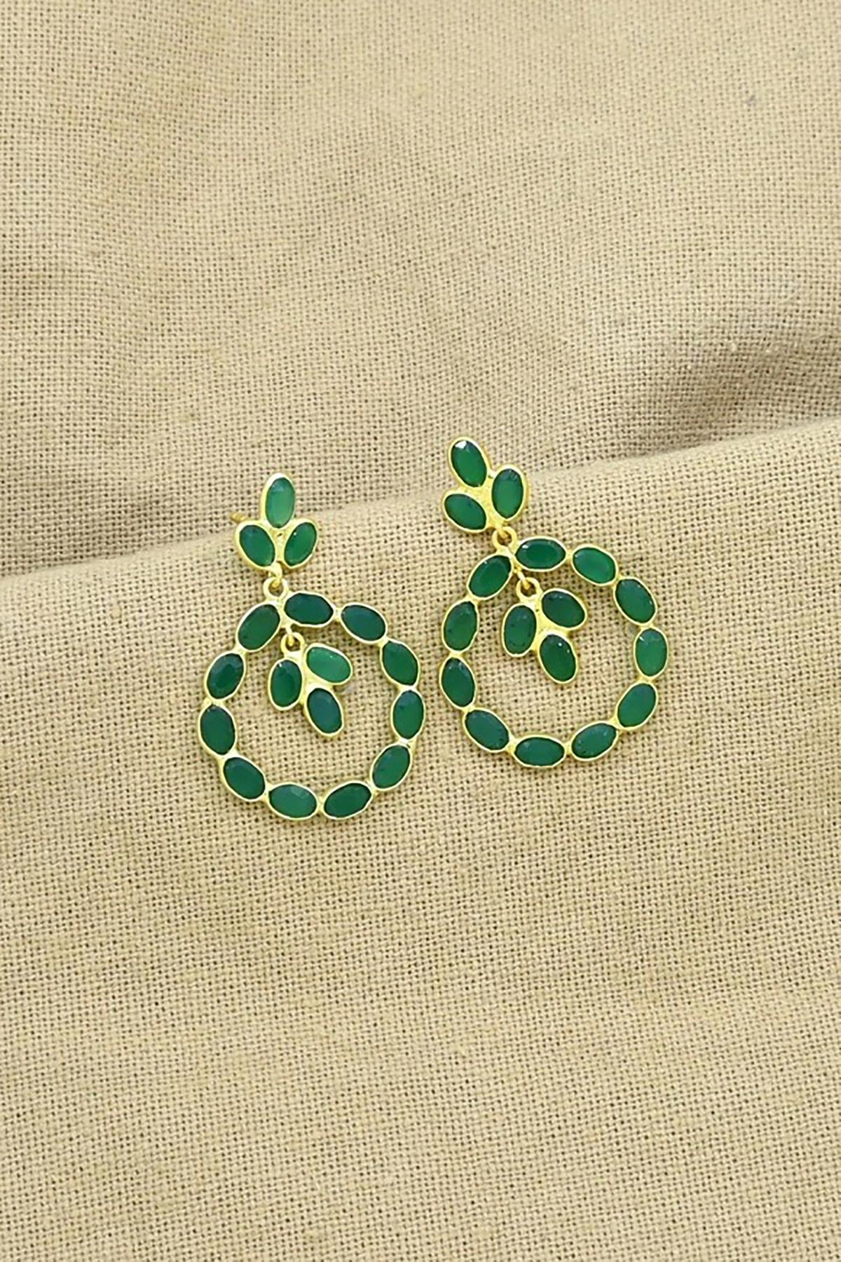 Noyre Berlin Royal Earring - Green Onyx