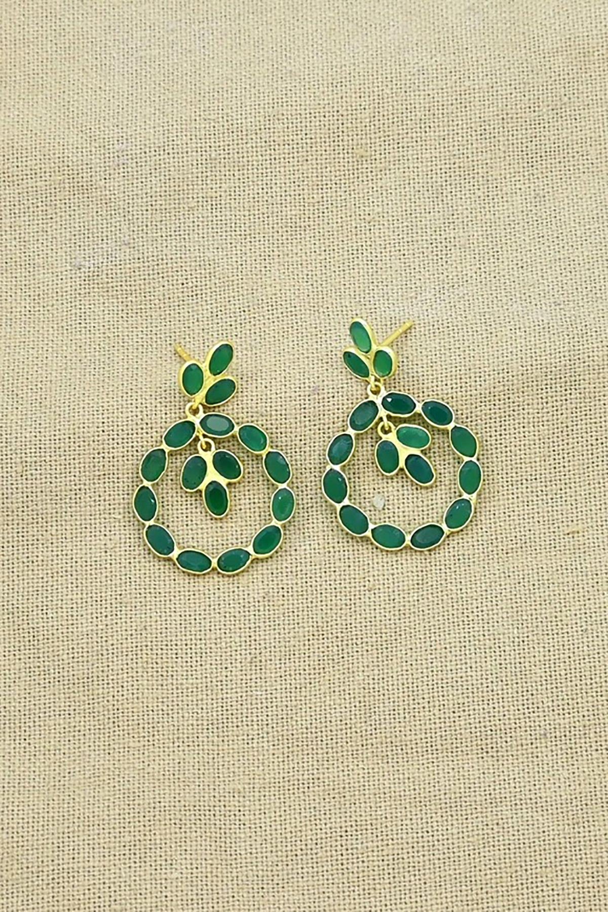 Noyre Berlin Royal Earring - Green Onyx