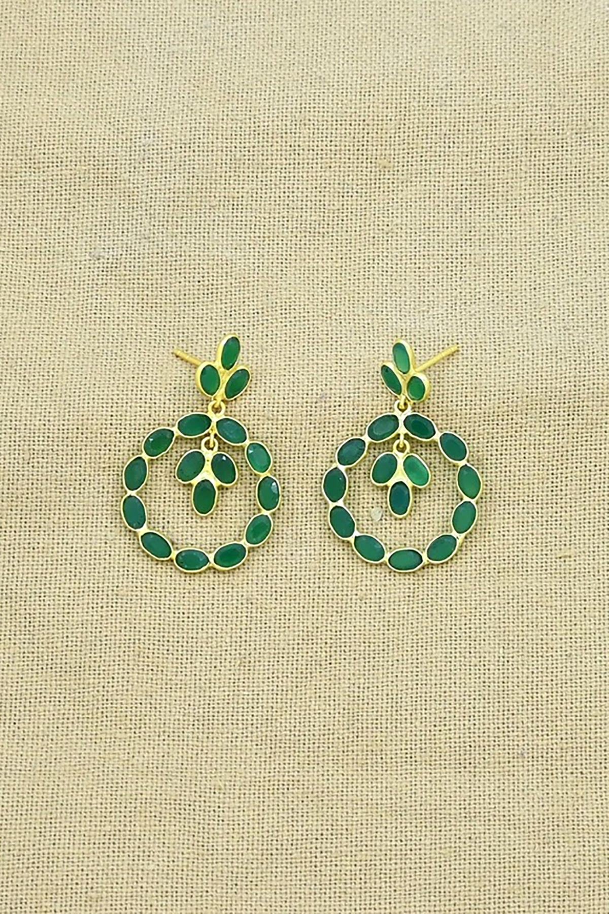 Noyre Berlin Royal Earring - Green Onyx