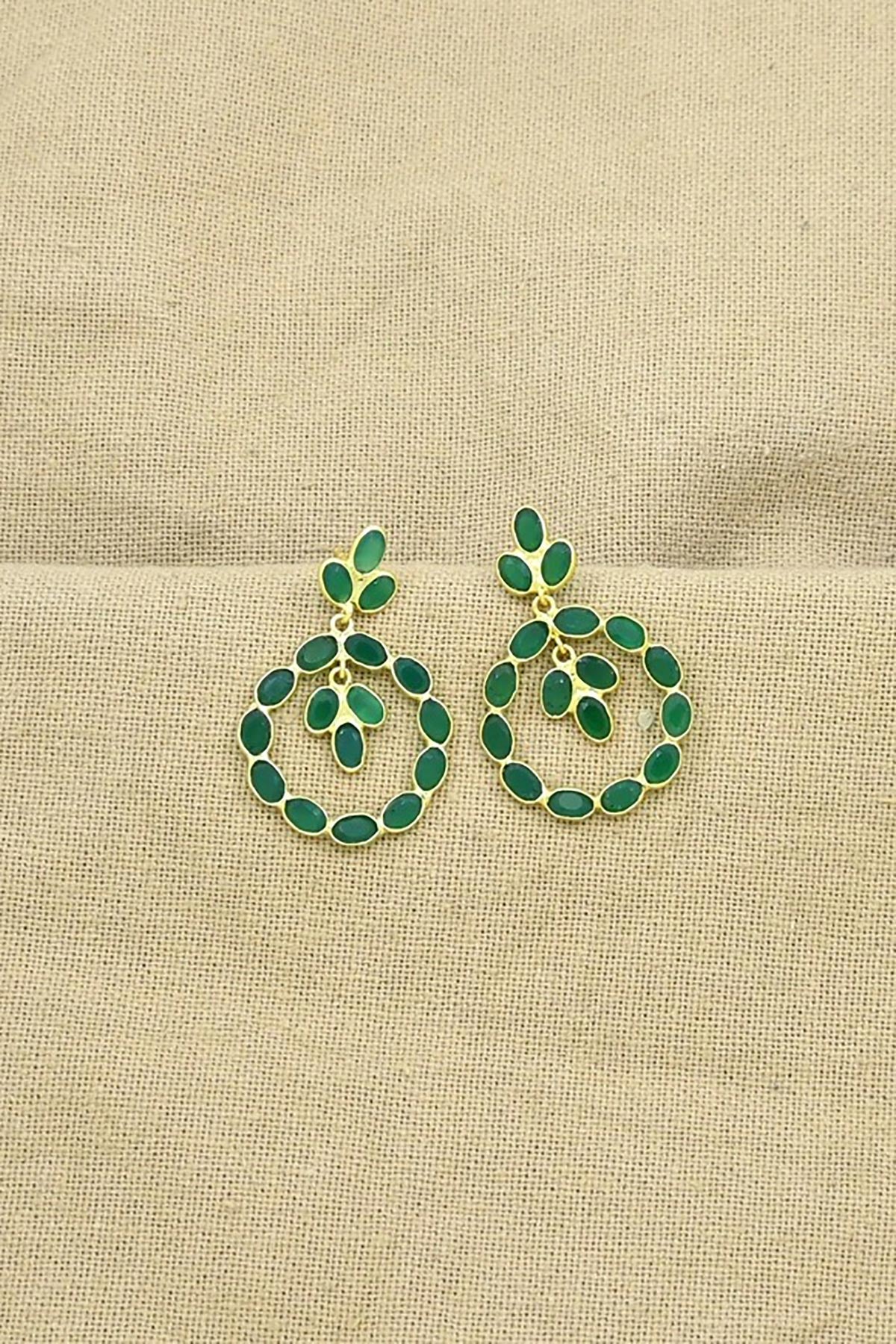 Noyre Berlin Royal Earring - Green Onyx