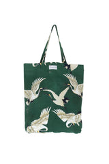 One Hundred Stork Forest Green Canvas Bag