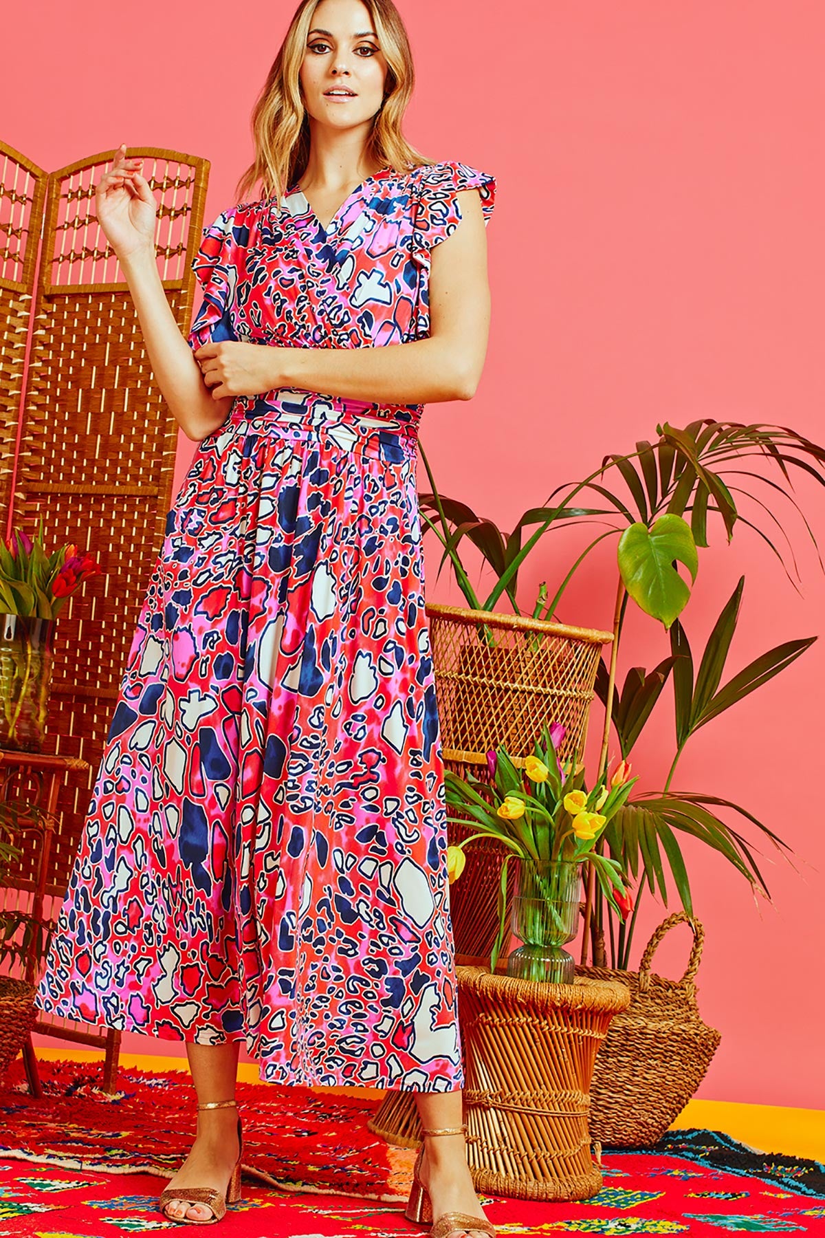 Onjenu Lucasta Maxi Dress Gena Pink