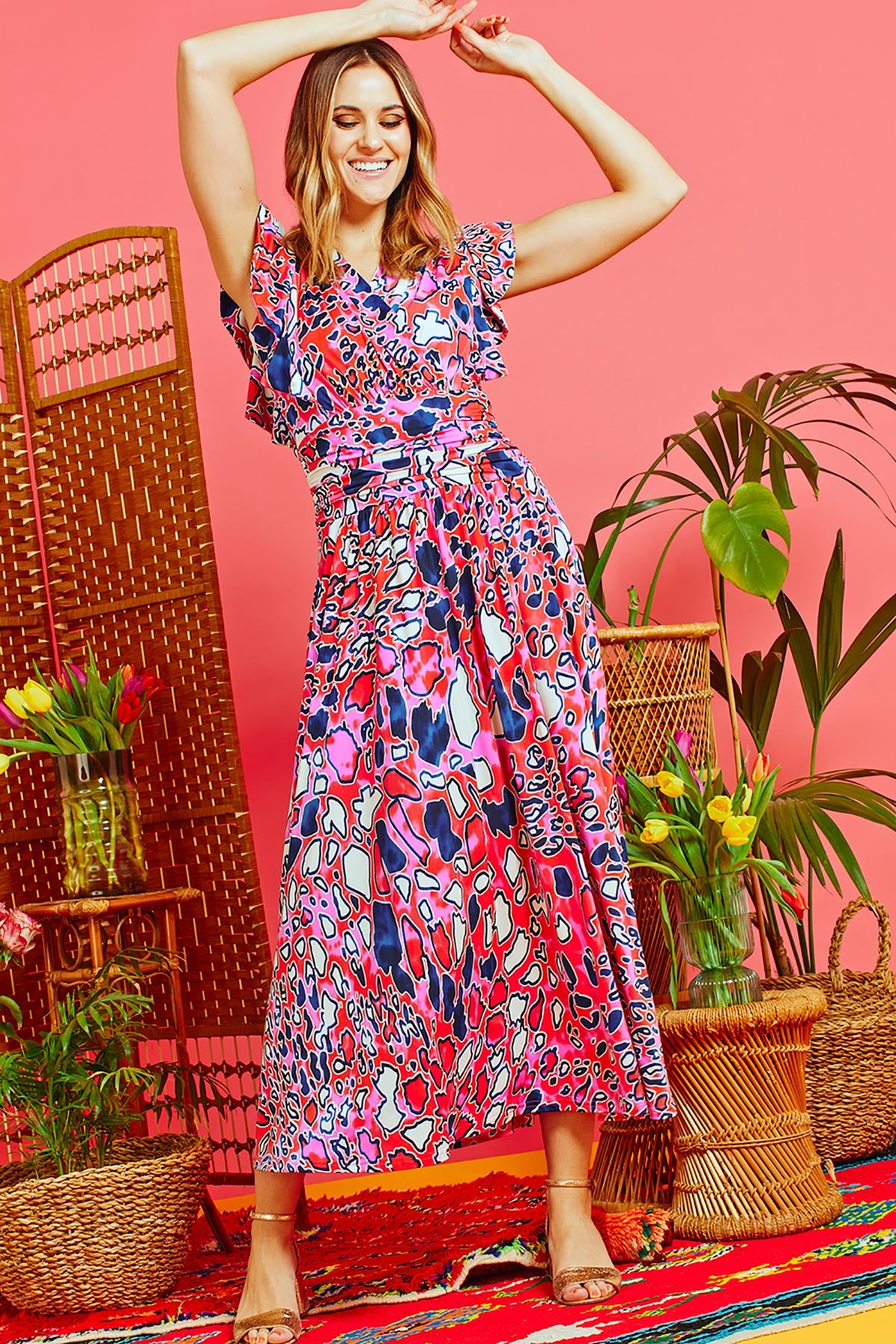 Onjenu Lucasta Maxi Dress Gena Pink