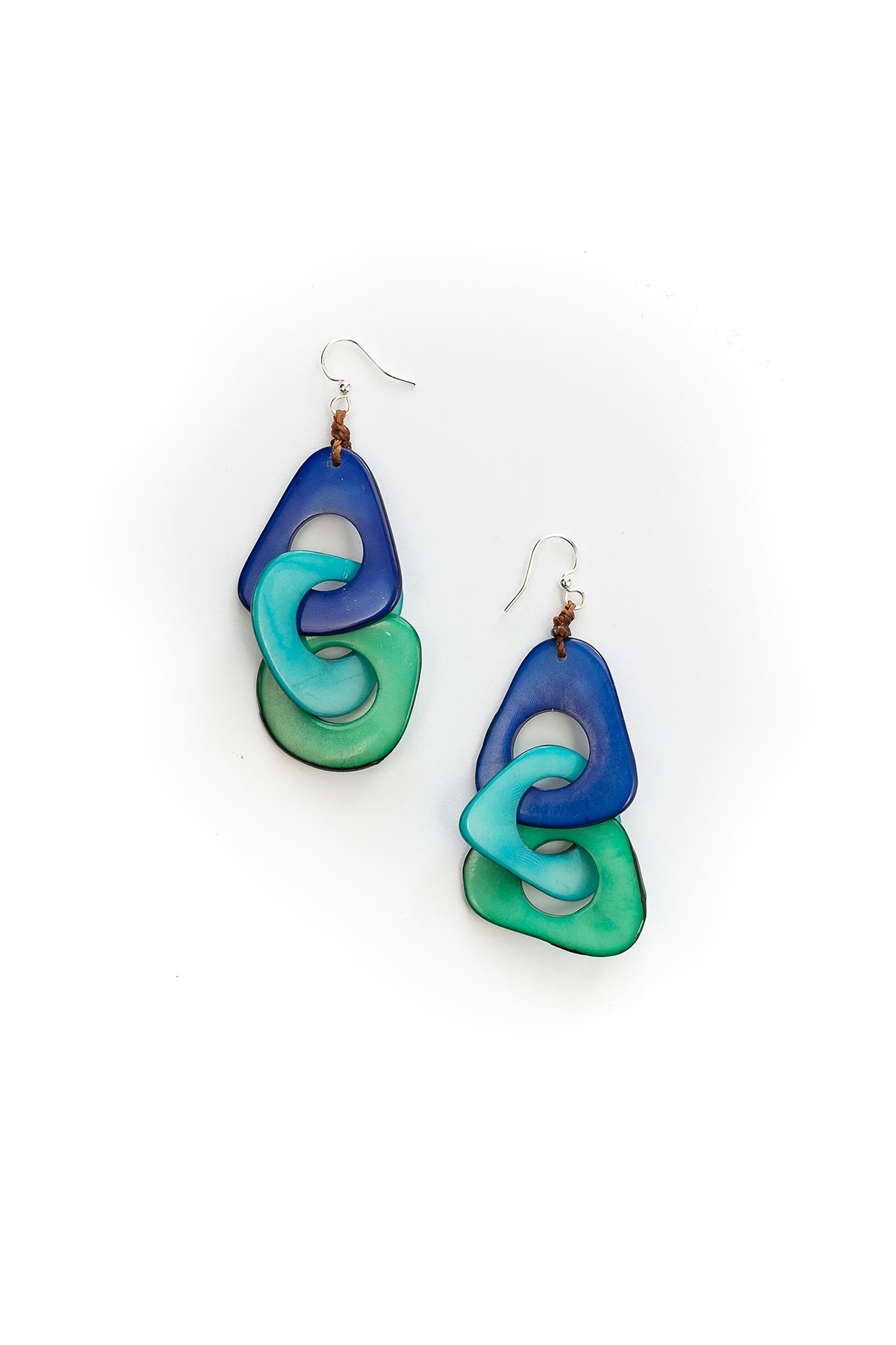 Organic Tagua Vero Earrings - Turquoise