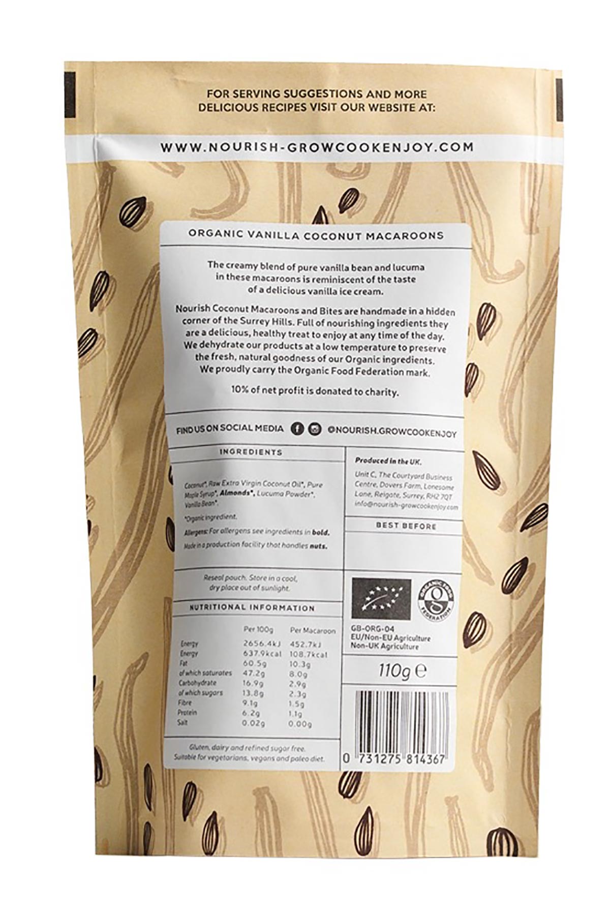 Nourish Organic Vanilla Coconut Macaroons