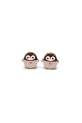 Prickle People Penguin Wooden Stud Earrings