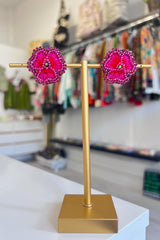 My Doris Pink Pansy Stud Earring