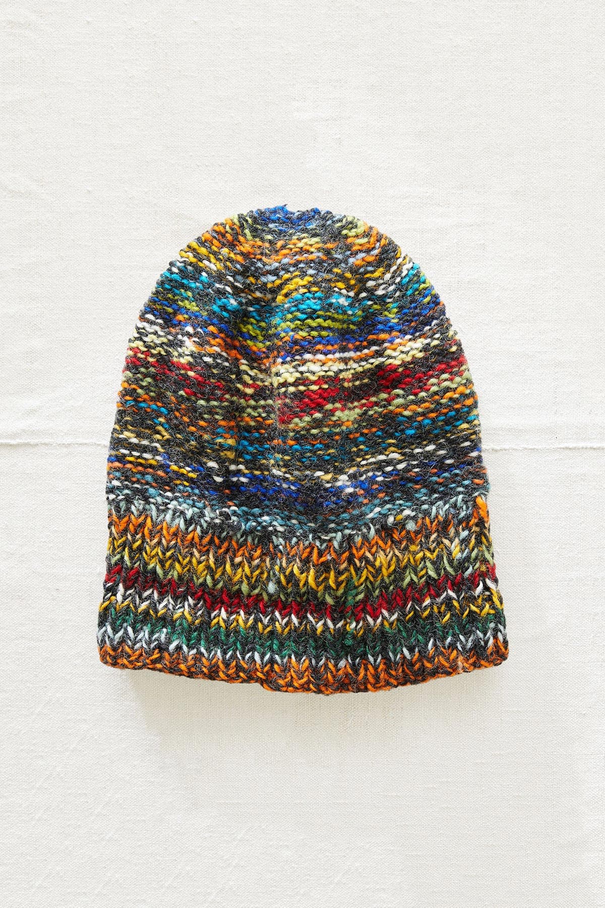 Aura Que Pranit Unisex Reversible Beanie Hat Repurposed Wool