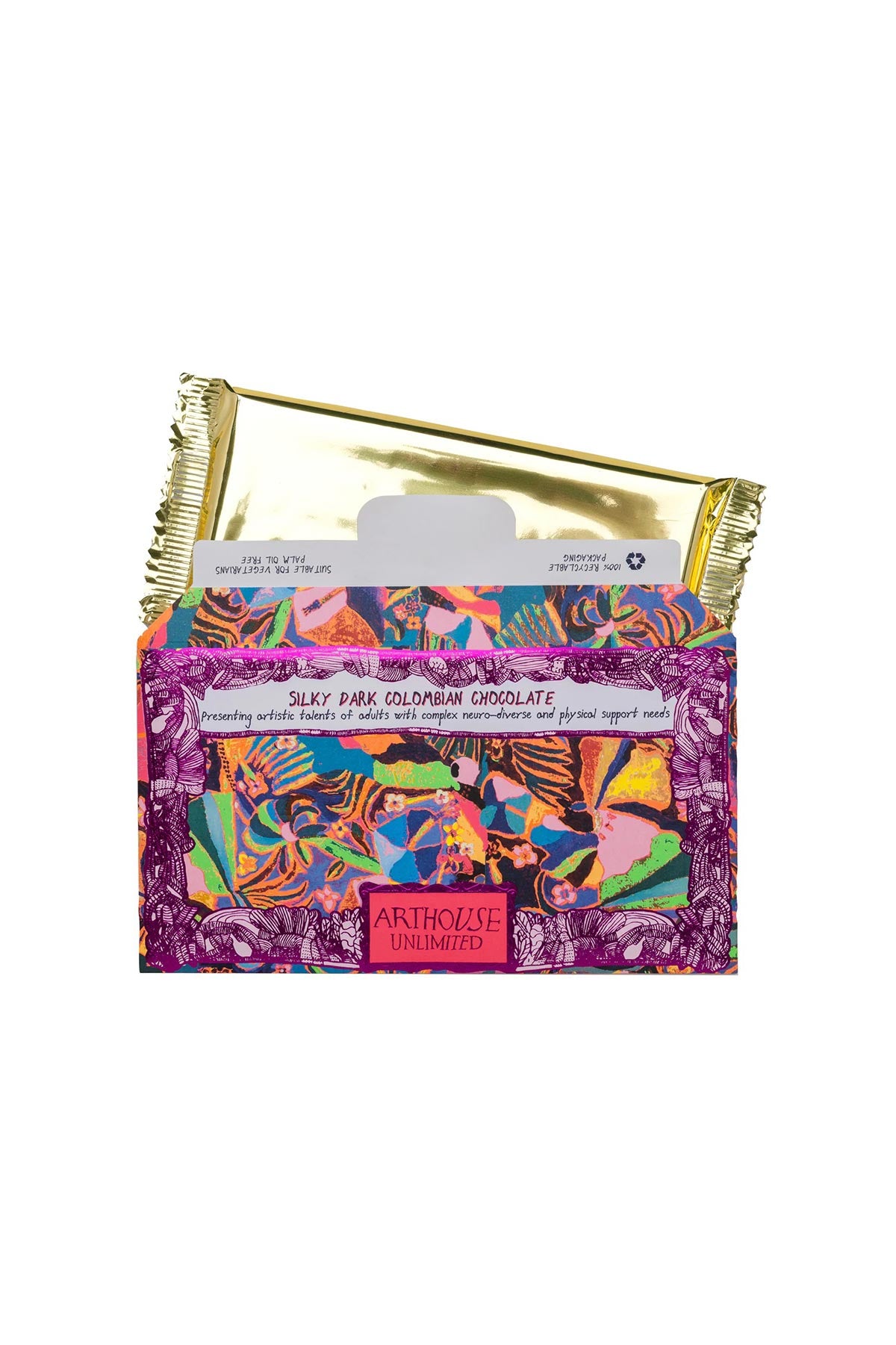 Arthouse Unlimited Psychedelia Silky Dark Colombian Chocolate Bar