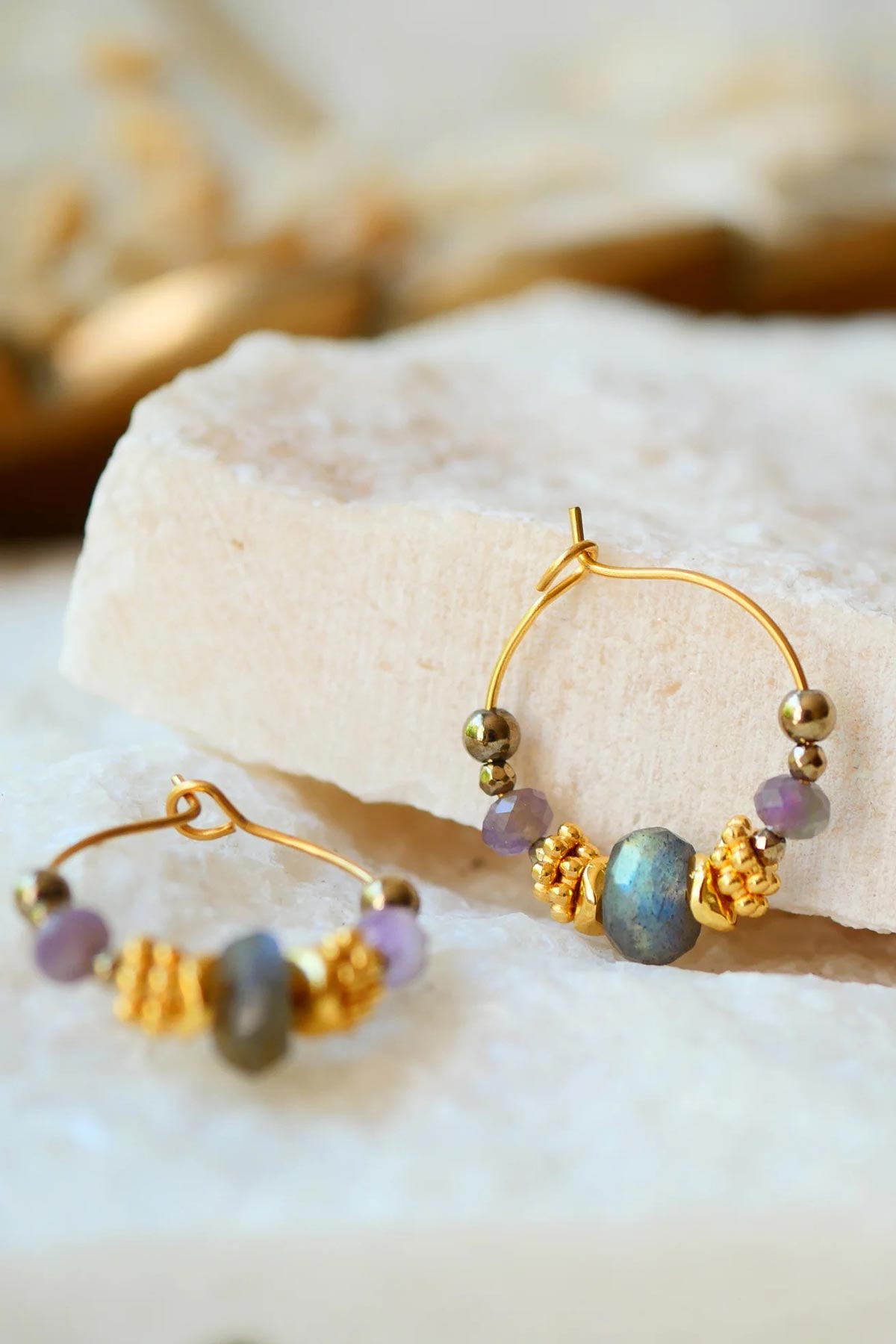 Ginandger Rasayan Amethyst Earrings