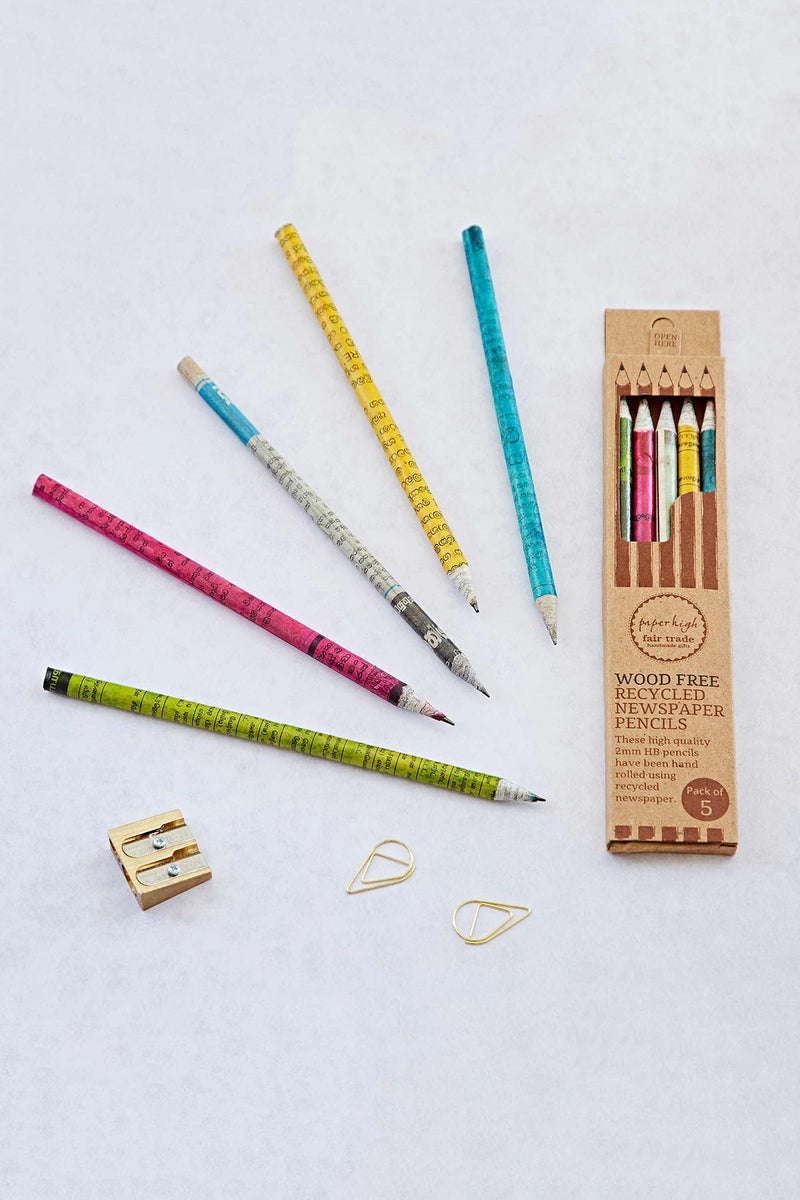 Paper High Recycled Newspaper Pencils