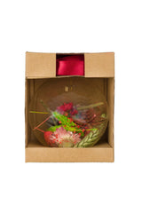 Wildflowers By Floriette Red Christmas Ornament With Dried Flowers