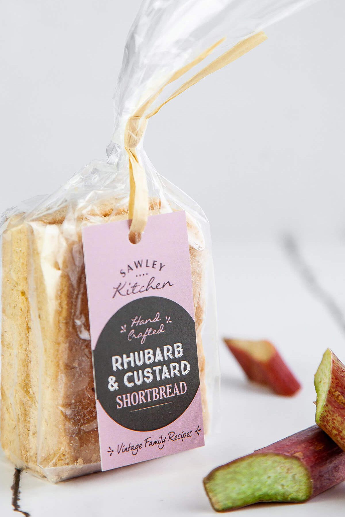 Sawley Kitchen Rhubarb & Custard Shortbread