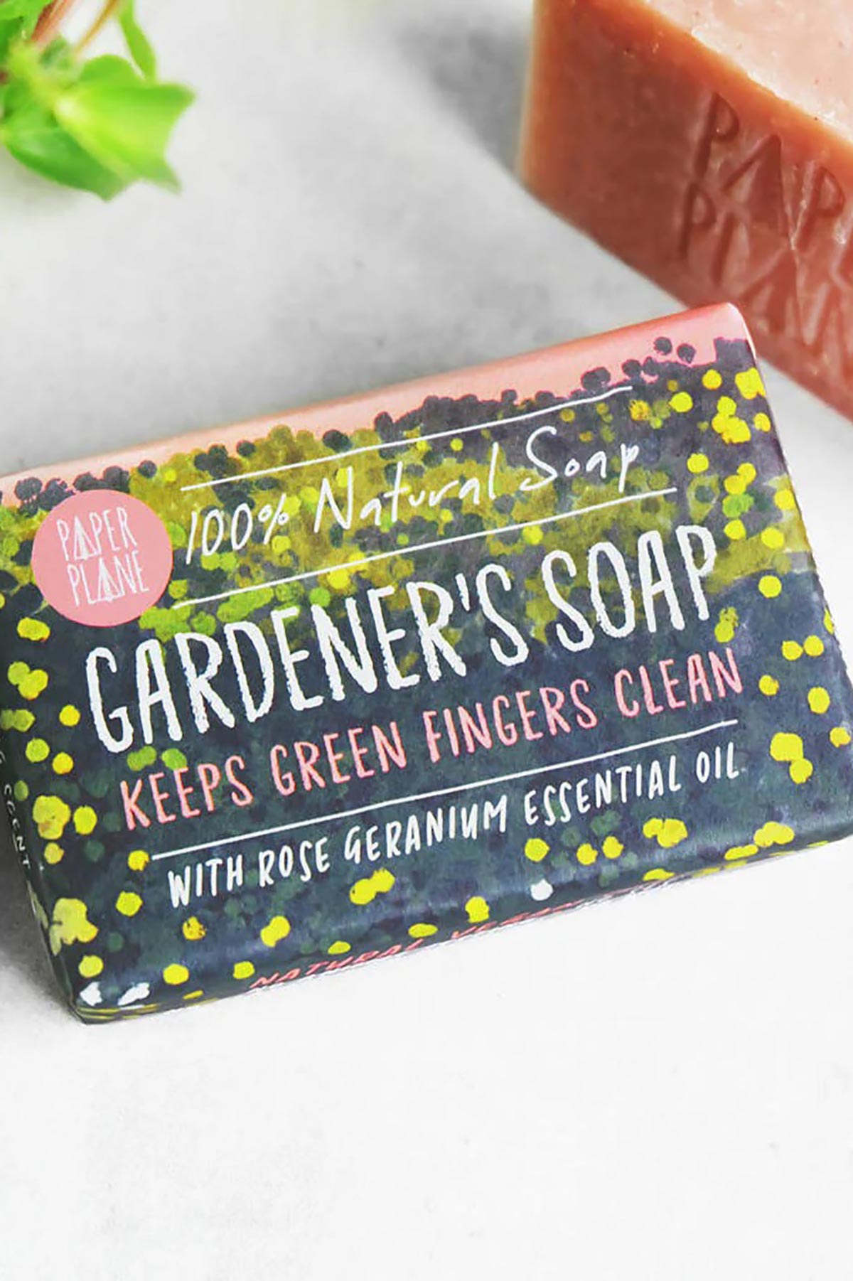 Paper Plane Rose Geranium Gardener's Soap 100% Natural Vegan