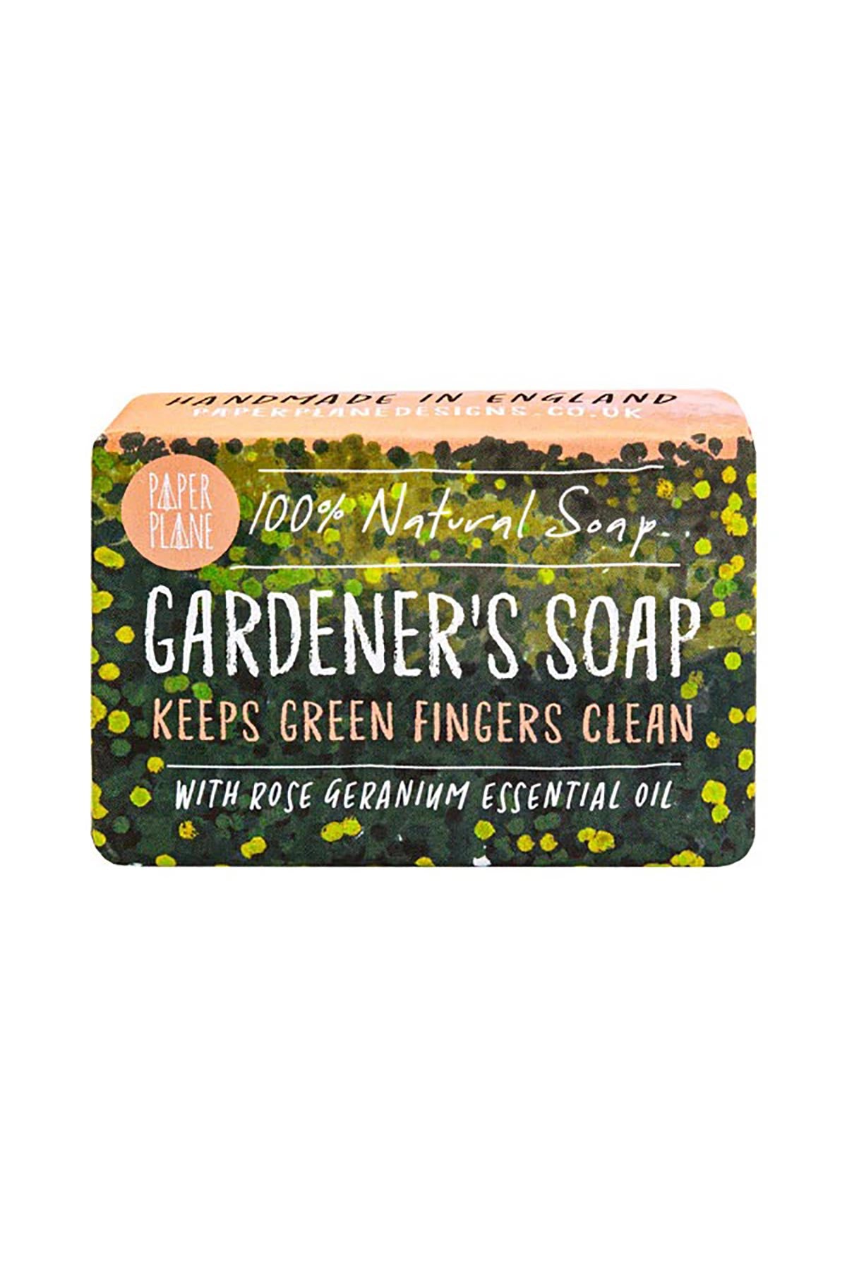 Paper Plane Rose Geranium Gardener's Soap 100% Natural Vegan