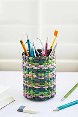 Paper High Round Recycled Newspaper Pencil Holder