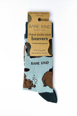 Bare Kind Save The Beavers Bamboo Socks