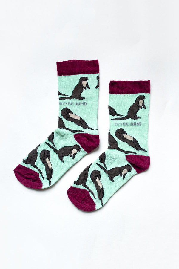 Bare Kind Save The Otters Bamboo Socks For Kids