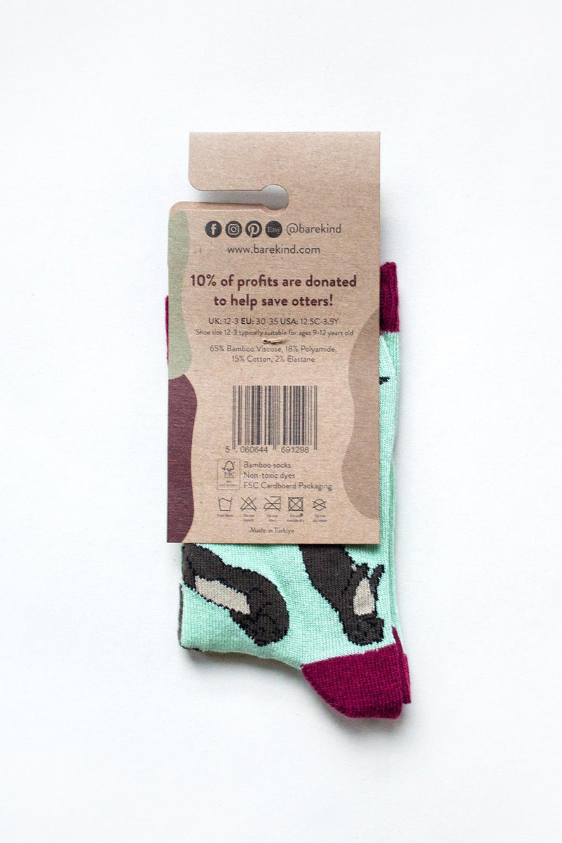 Bare Kind Save The Otters Bamboo Socks For Kids