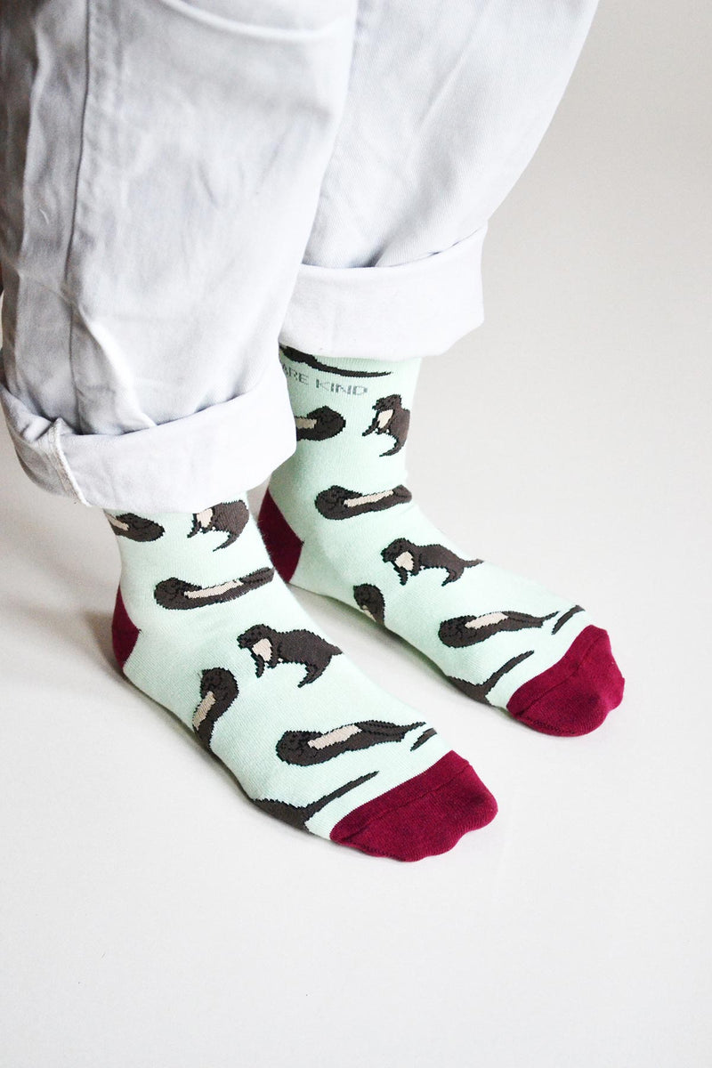 Bare Kind Save the Otters Bamboo Socks