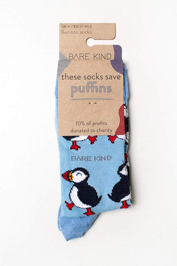 Bare Kind Save The Puffins Bamboo Socks