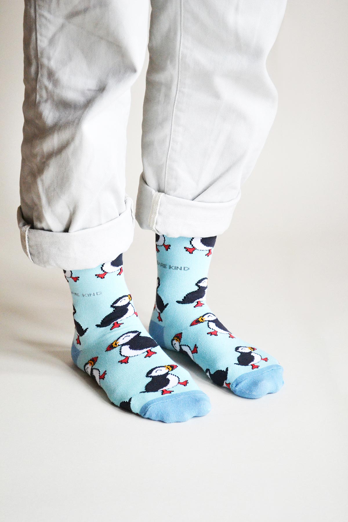 Bare Kind Save The Puffins Bamboo Socks