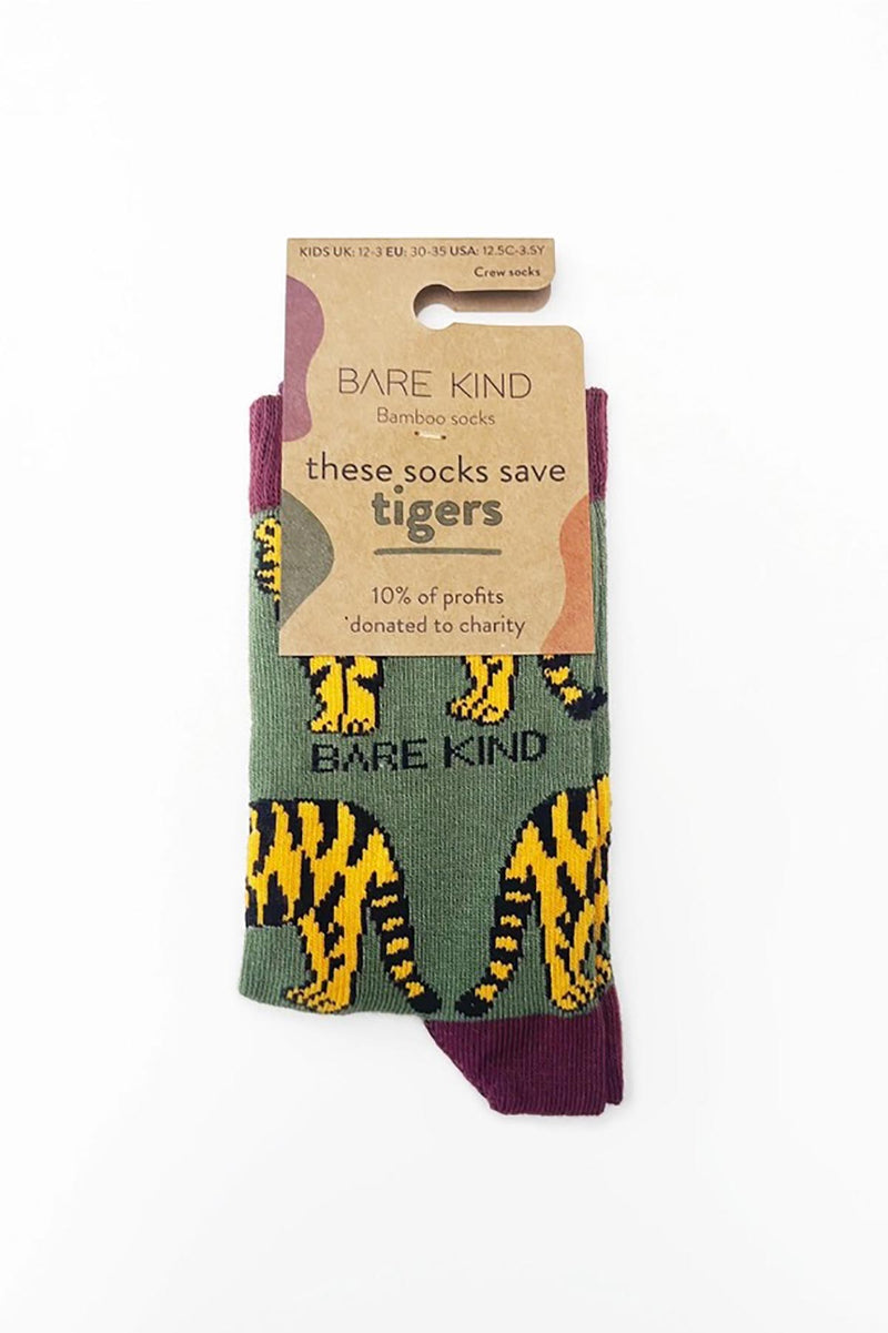 Bare Kind Save The Tiger Bamboo Socks for Kids