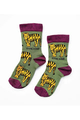 Bare Kind Save The Tiger Bamboo Socks for Kids