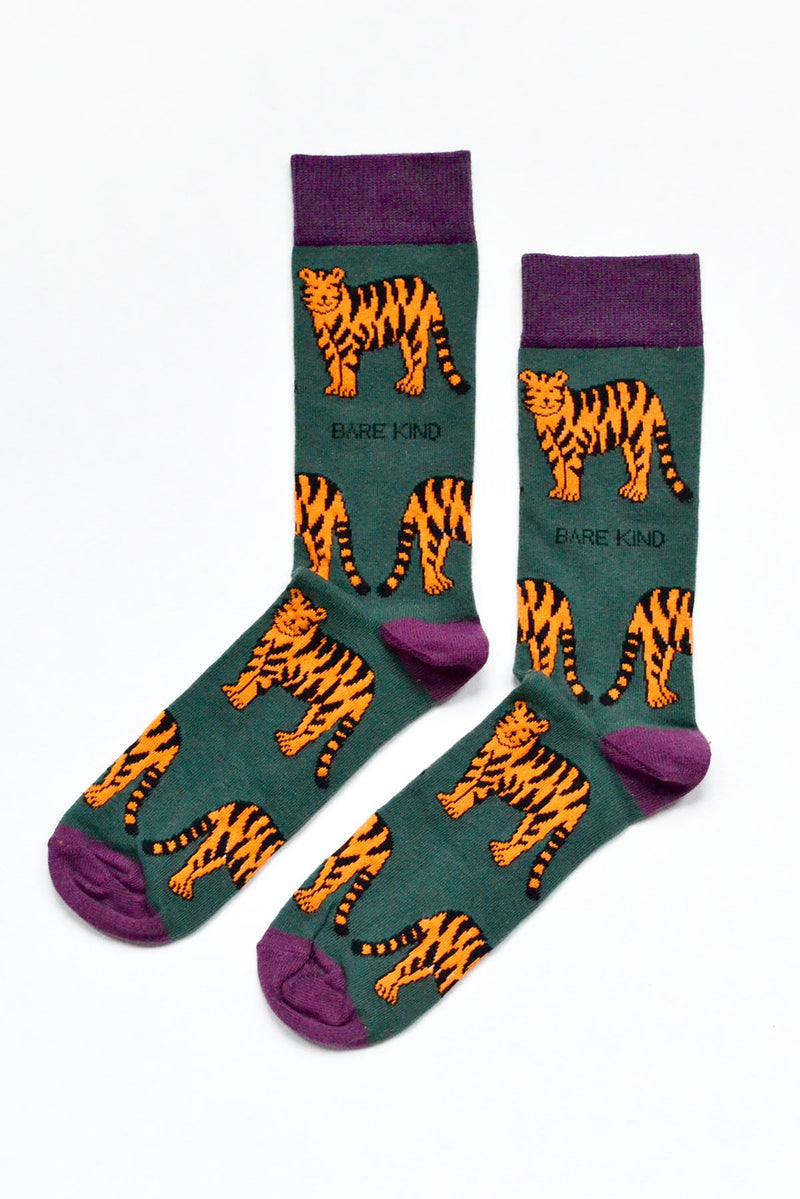 Bare Kind Save The Tigers Bamboo Sock