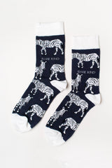 Bare Kind Save The Zebras Bamboo Socks