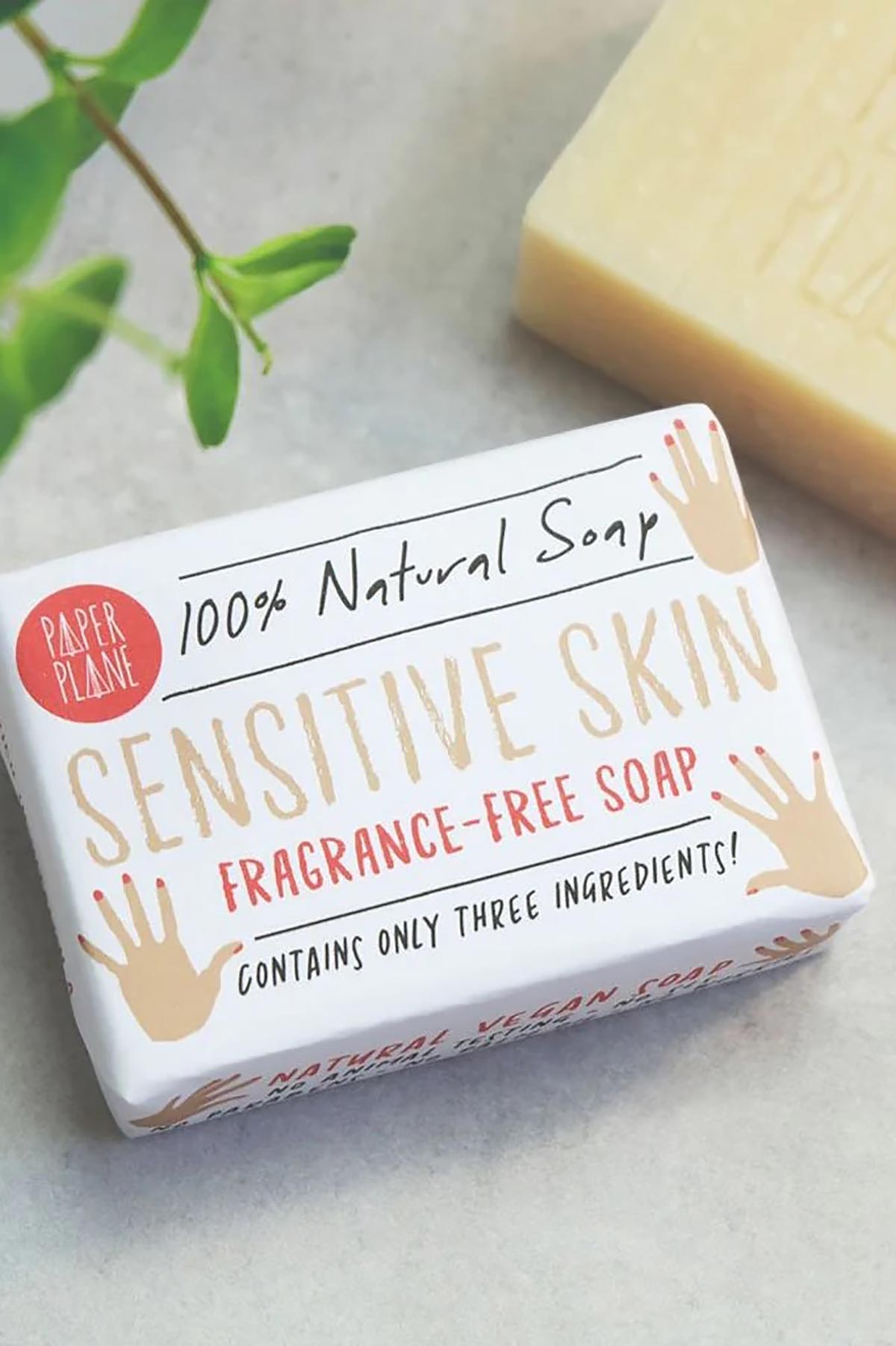 Paper Plane Sensitive Skin Soap 100% Natural Vegan Plastic-Free