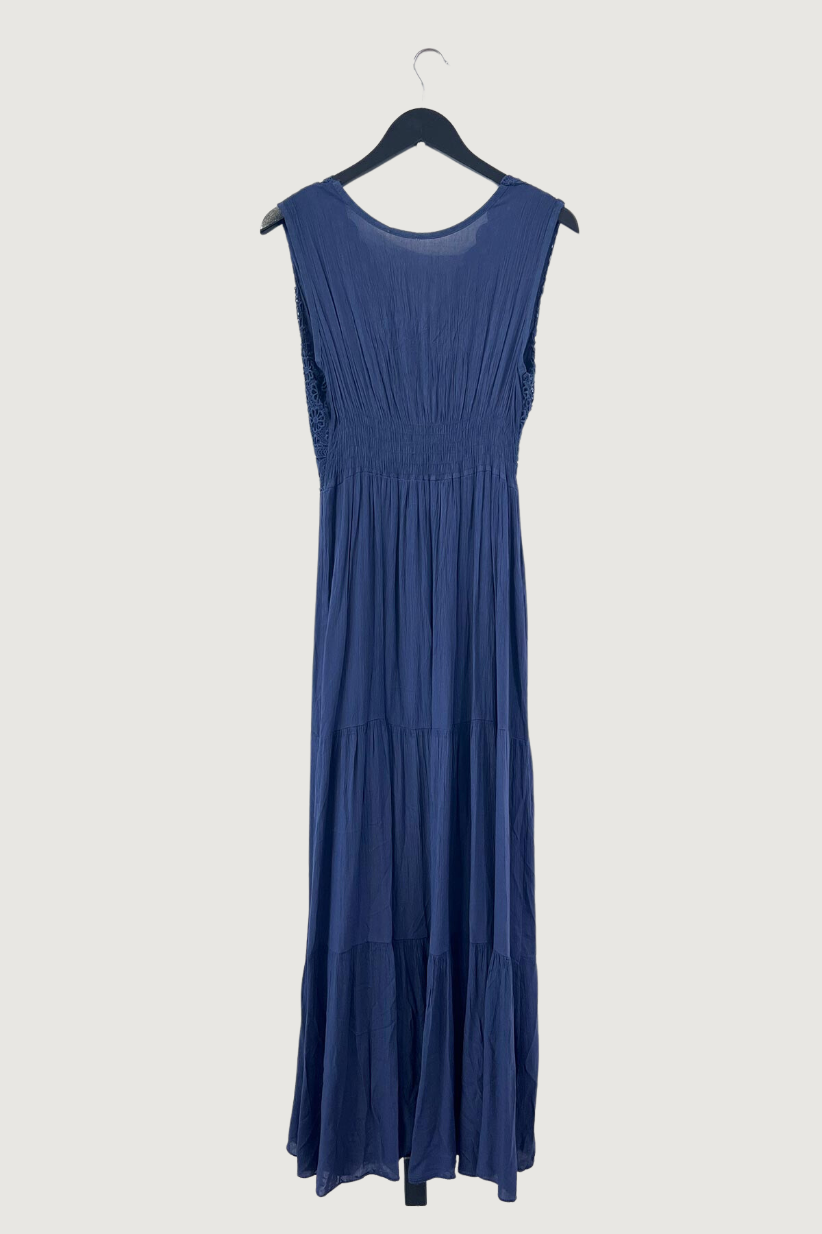 Mia Strada Sleeveless Lace Front Maxi Dress in Navy