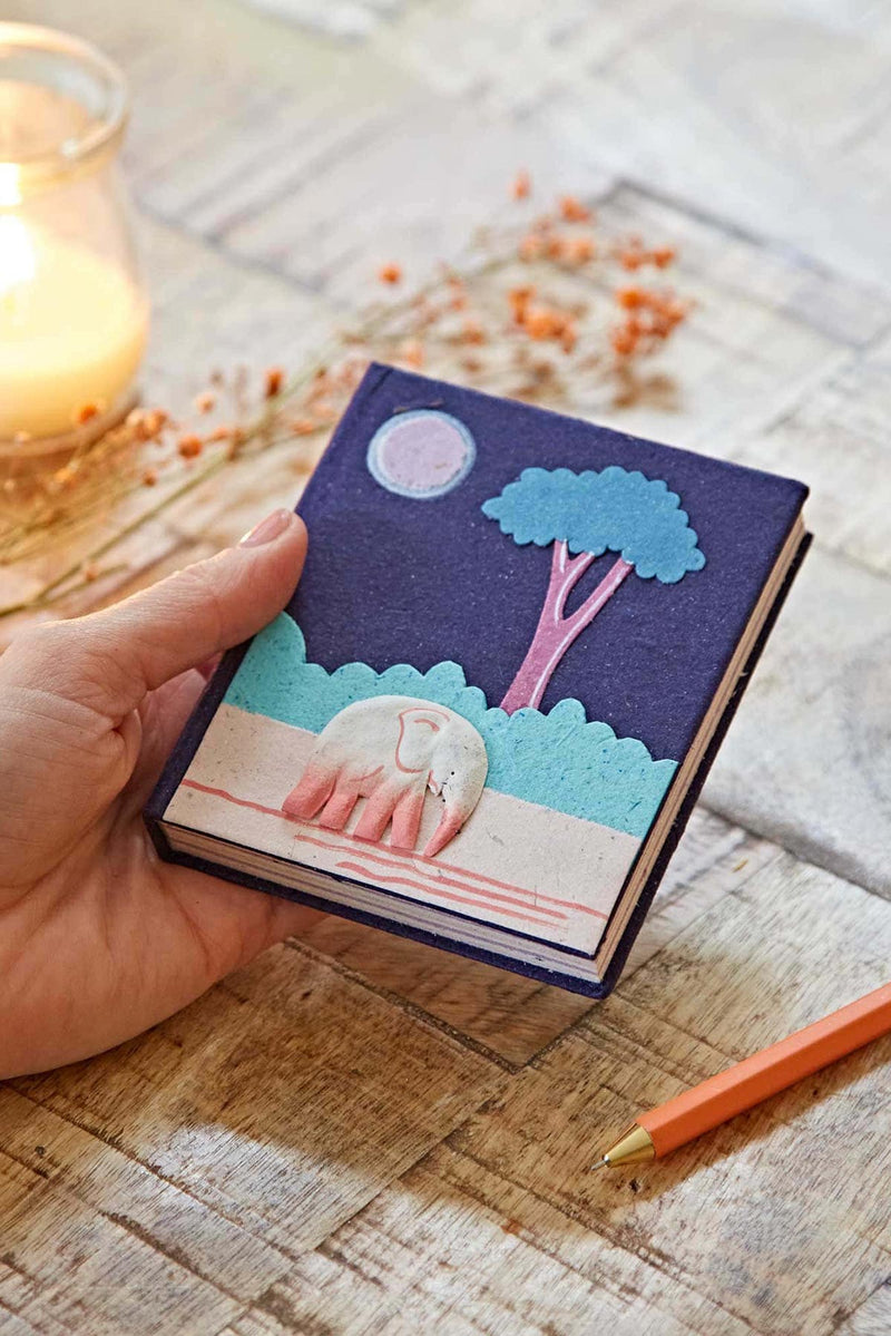 Paper High Small Colourful Elephant Dung Notebook