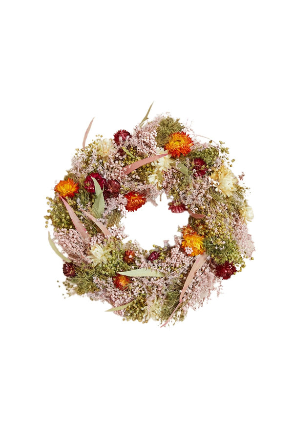 Wildflowers By Floriette Small Dried Flower Christmas Wreath In Multi