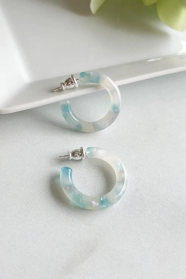 FennaAndFei Small Hoop Earrings In Mermaid