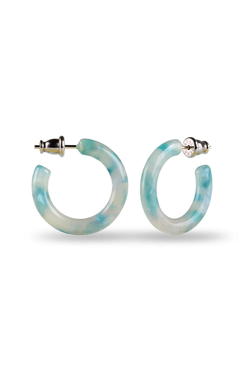 FennaAndFei Small Hoop Earrings In Mermaid