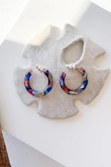 FennaAndFei Small Hoop Earrings In Stained Glass