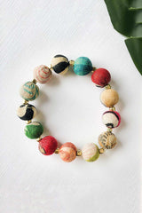 World Finds Small Kantha Bauble Bracelet