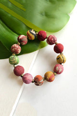 World Finds Small Kantha Bauble Bracelet