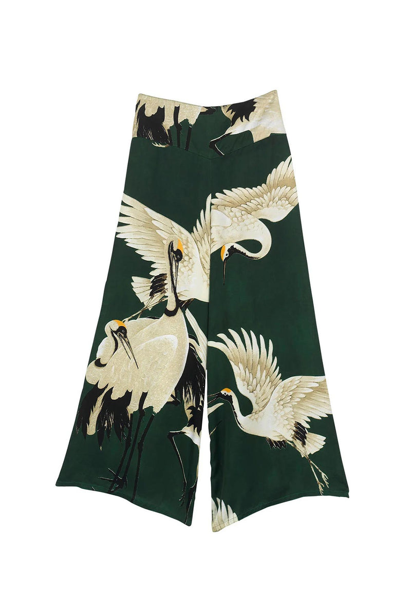 One Hundred Stars Stork Forest Palazzo Pants