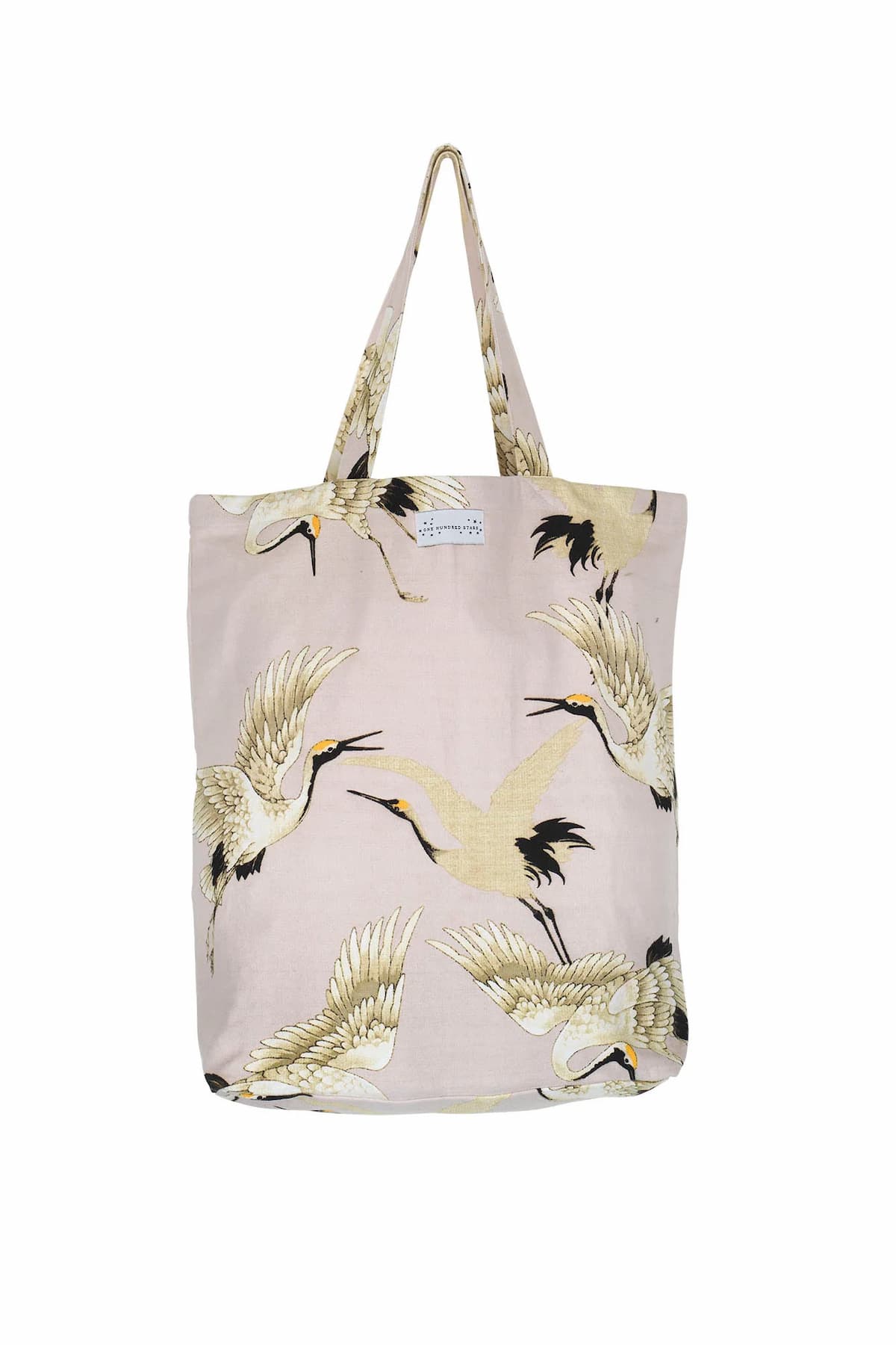 One Hundred Stars Stork Plaster Pink Canvas Bag