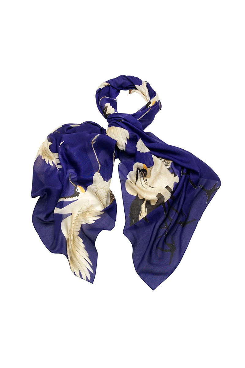 One Hundred Stars Stork Royal Blue Scarf