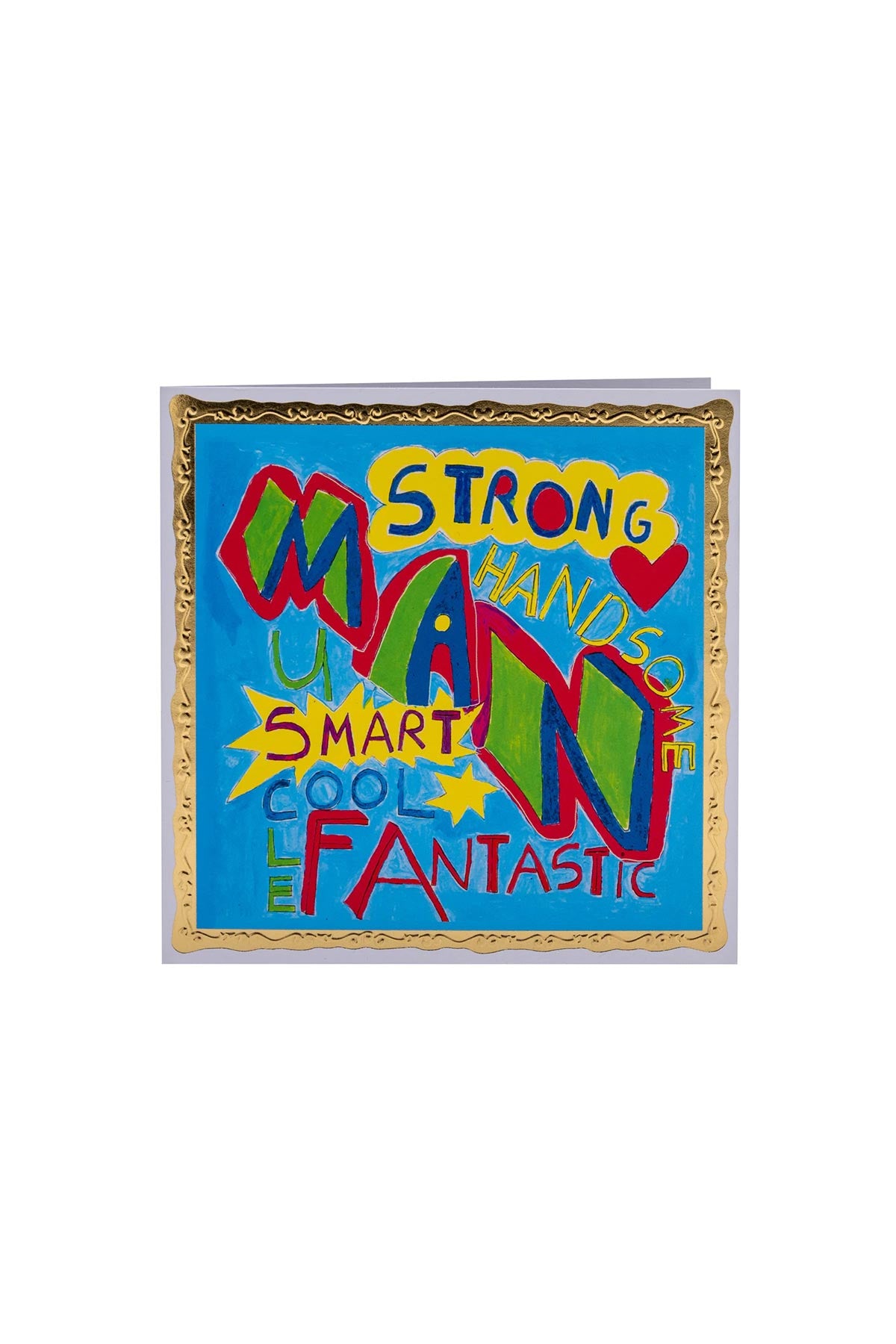 Arthouse Unlimited Strong Smart Man Greetings Card