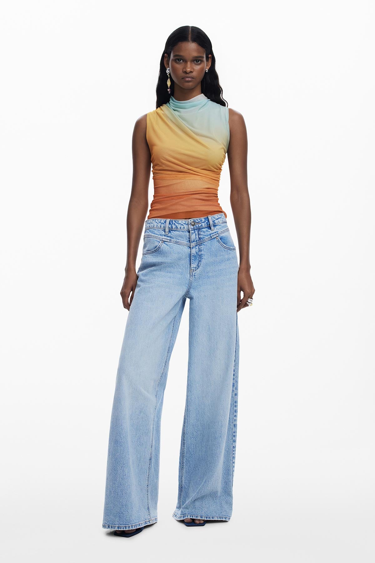 Desigual Sunset Draped T-Shirt