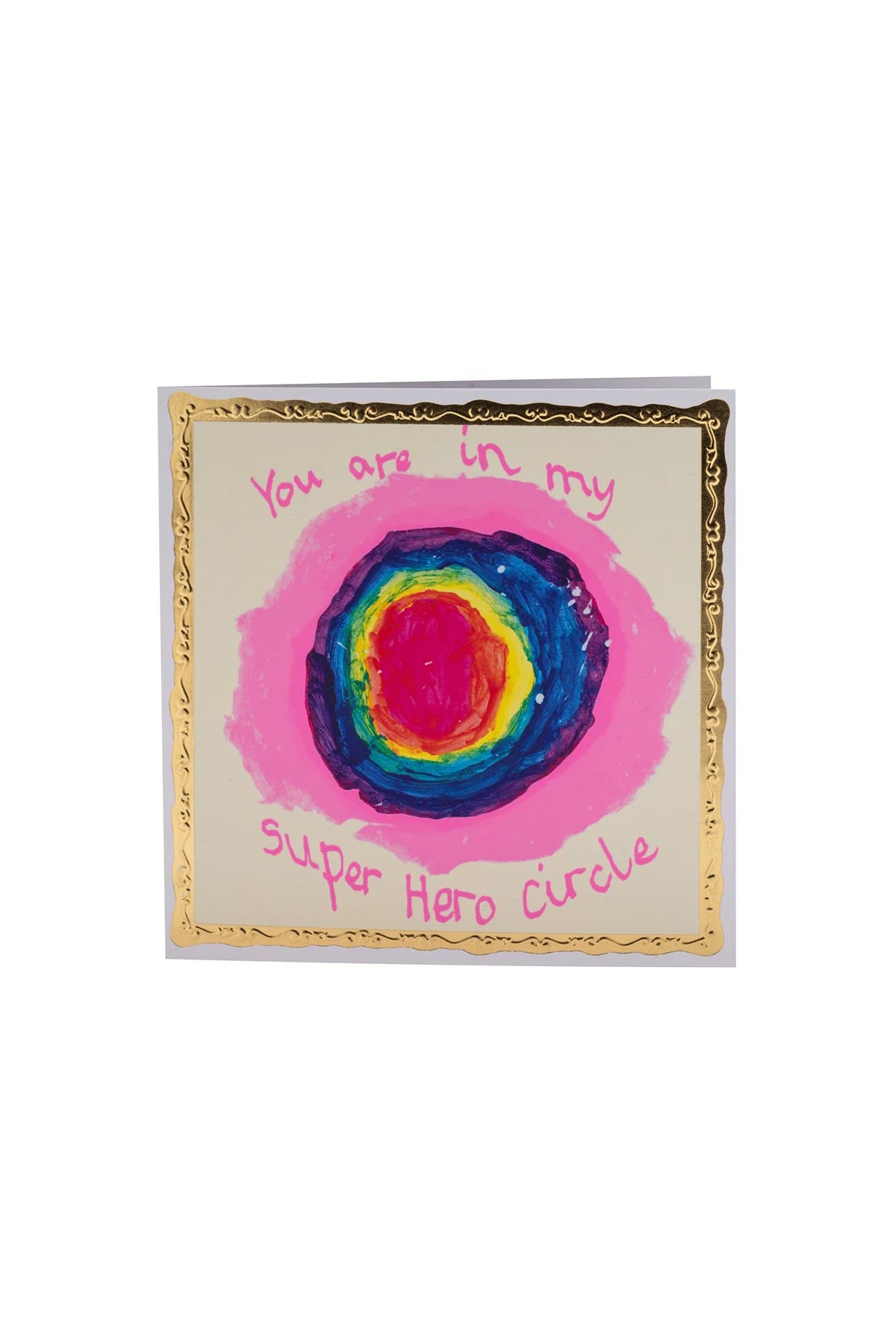 Arthouse Unlimited Super Hero Circle Greetings Card