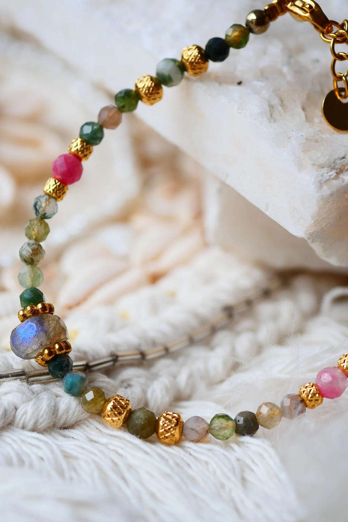 Ginandger Tatva Bracelet Indian Agate & Rhodonite